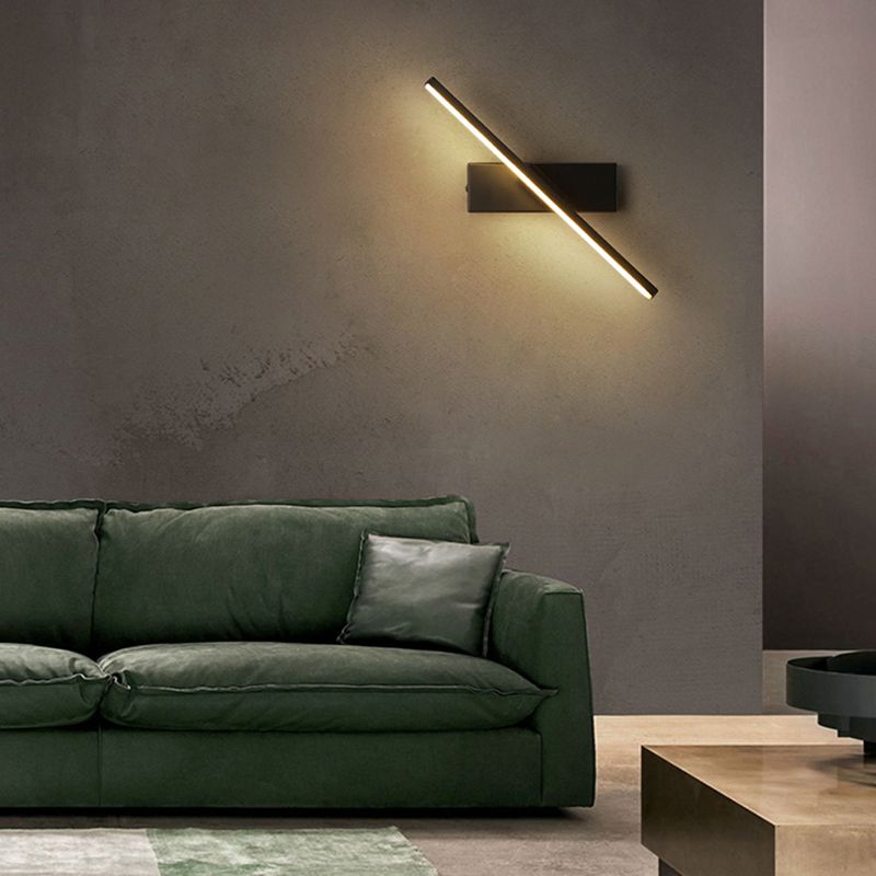 Nordic Aluminum Wall Light Linear Rotatable LED Wall Sconce for Living Room