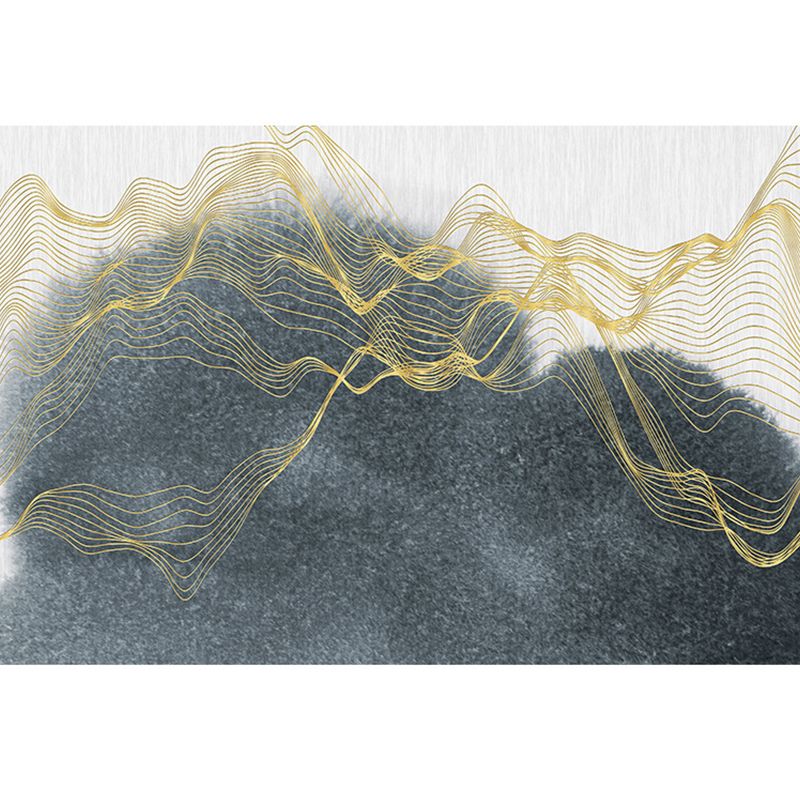 Simplicity Abstract Line Print Rug Multi Color Polypropylene Rug Anti-Slip Backing Stain Resistant Pet Friendly Area Carpet for Room