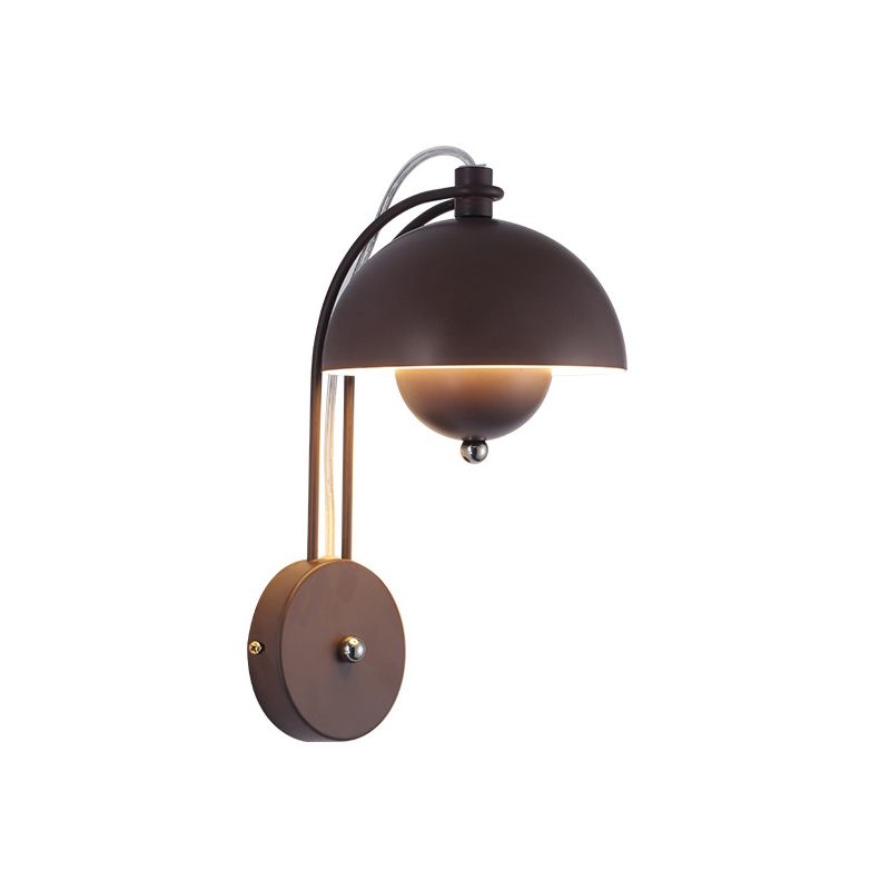 Dome Wall Sconce Lighting Modern Style Metal 1 Light Wall Mounted Light
