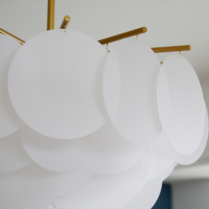 Simple Chandelier Lighting Fixture Modern Pendant Light with Acrylic Shade for Bedroom