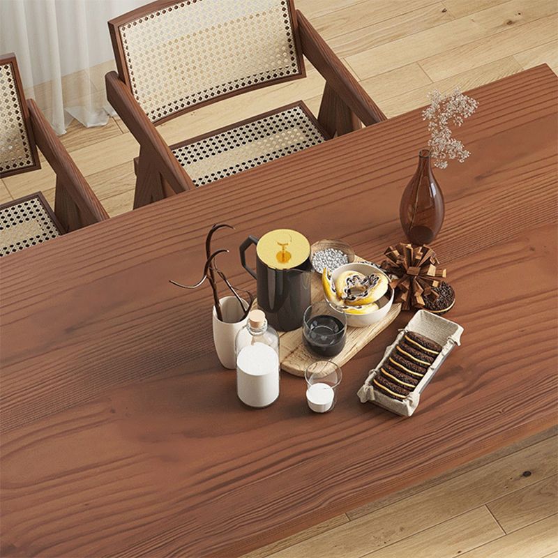 Modern Rectangle Wood Dining Table 1/2/6/7 Pieces Dining Set for Kitchen