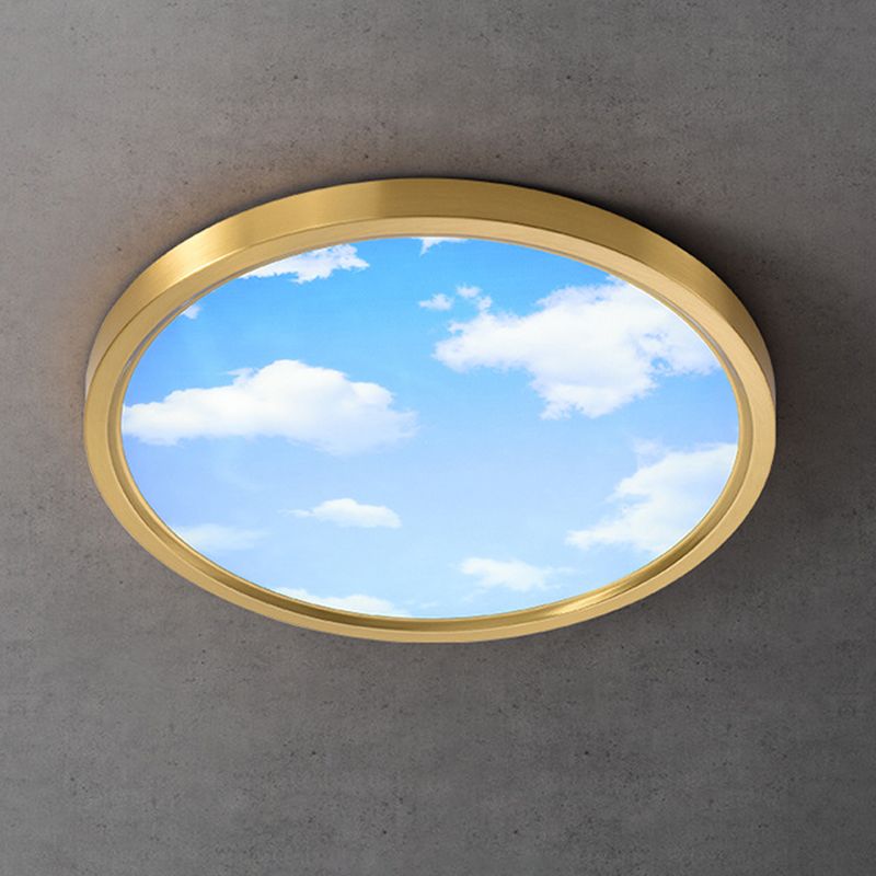 Modern Ceiling Lamp Colorful LED Flush Mount Light Fixture for Bedroom