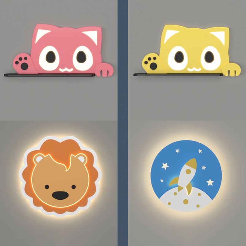 Cartoon Wall Light Fixture Modern Style Metal Wall Mount Lighting