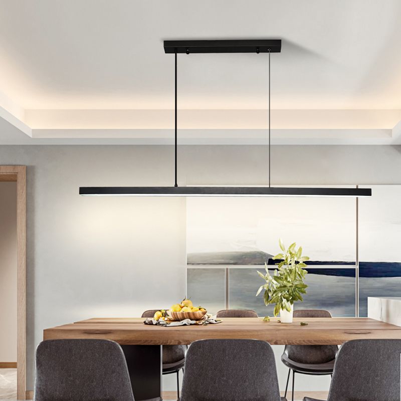 Nordic Simple Modern Style LED Hanging Island Pendant Light for Dining Room Office
