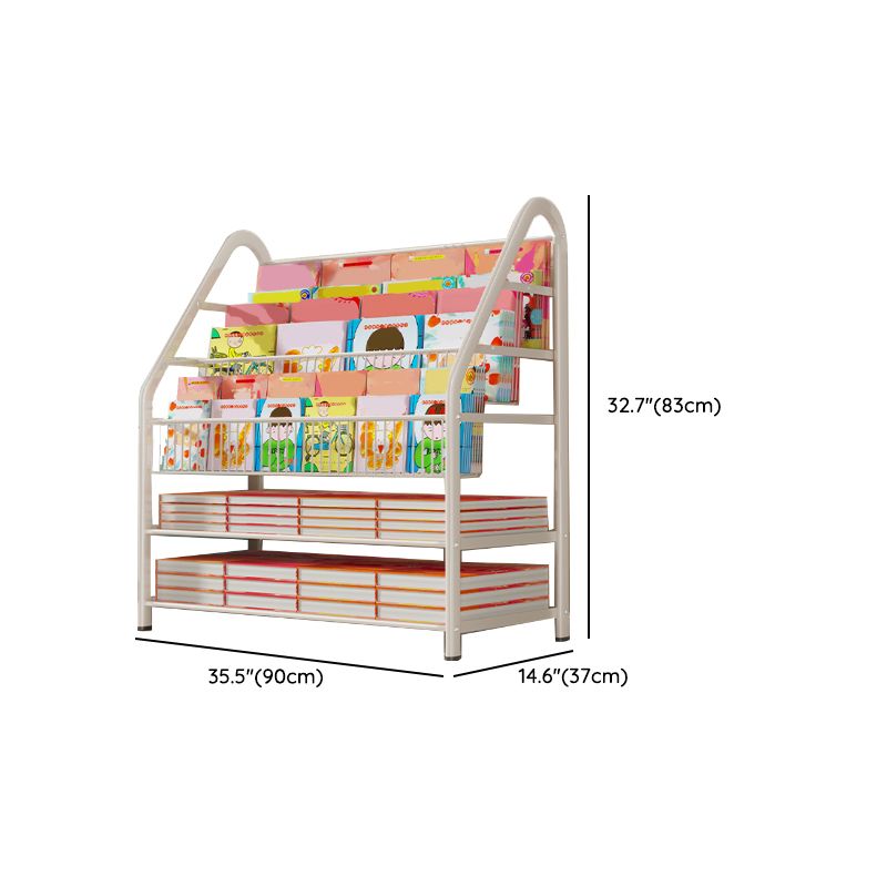 Metal Closed Back Bookshelf Standard Shelves Included Bookcase for Study Room