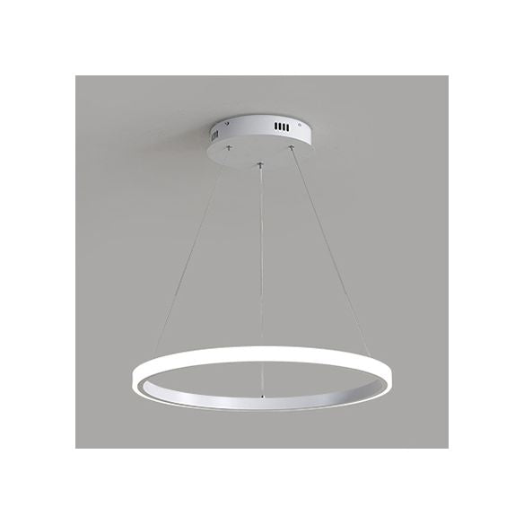 LED acrílico simple de lámpara de lámpara de bucle 1/2/3 dormitorio de techo colgante de dormitorio con luz cálida/blanca/natural