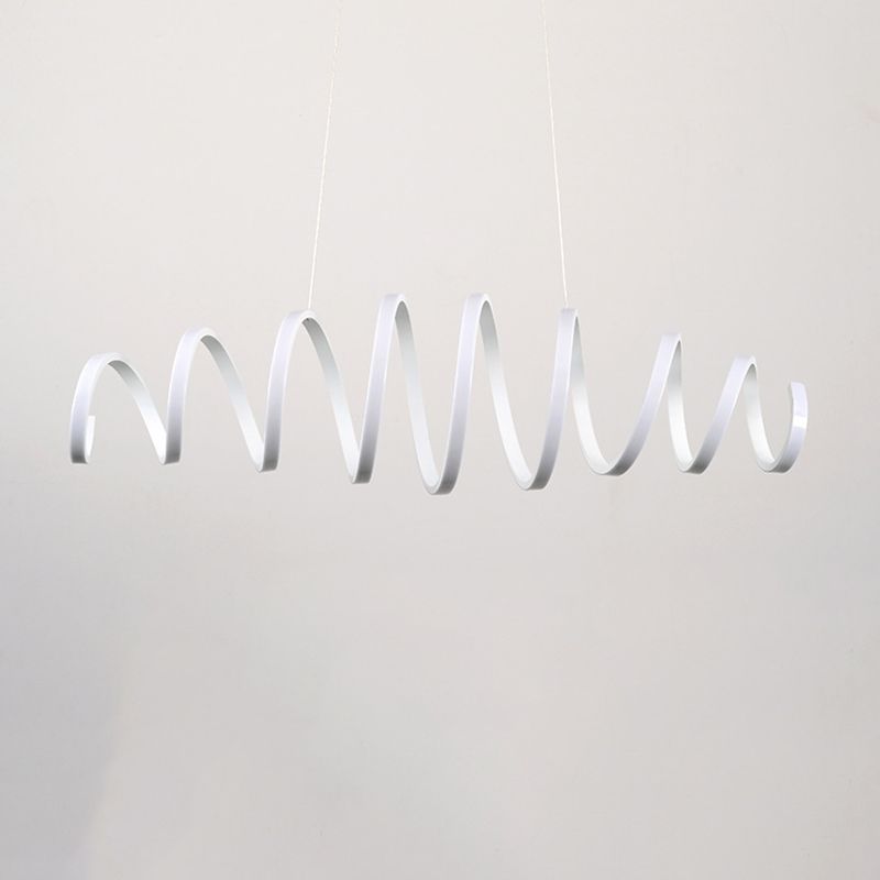 Lampada dell'isola a LED in metallo lineare Light a soffitto moderno Light per sala da pranzo