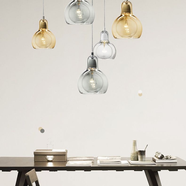 1 luminaires suspendus en forme de gourde légère