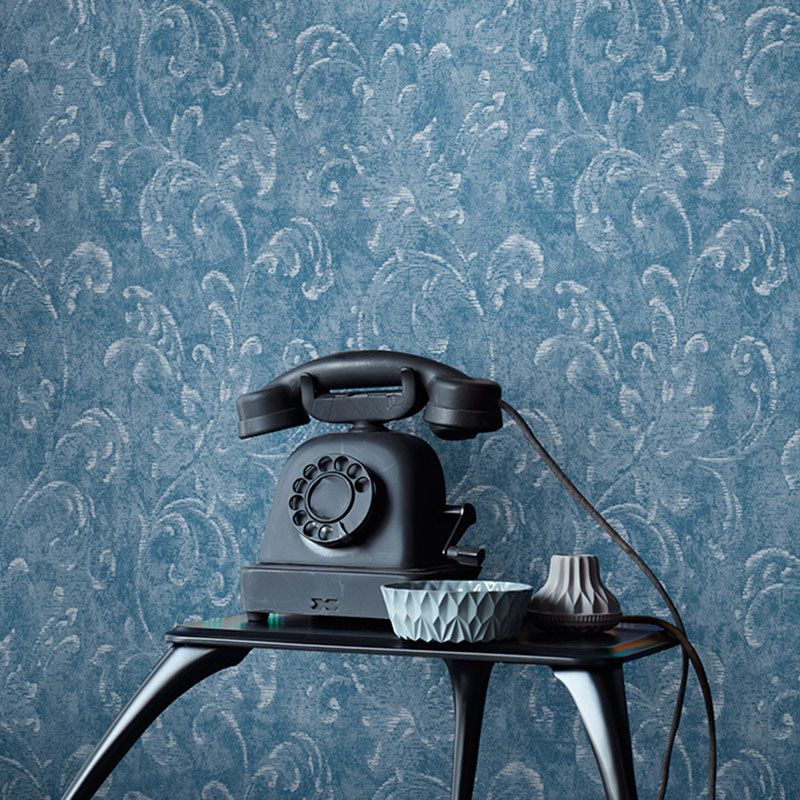 Stain-Resistant Flower Wall Decor Non-Woven Fabric Rural Wallpaper for Bedroom, Non-Pasted