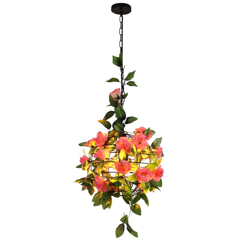 1-Licht Globe Metal Cage Pflanze Dekorative hängende leichte Einfachheitstil Moderne Anhängerlampe