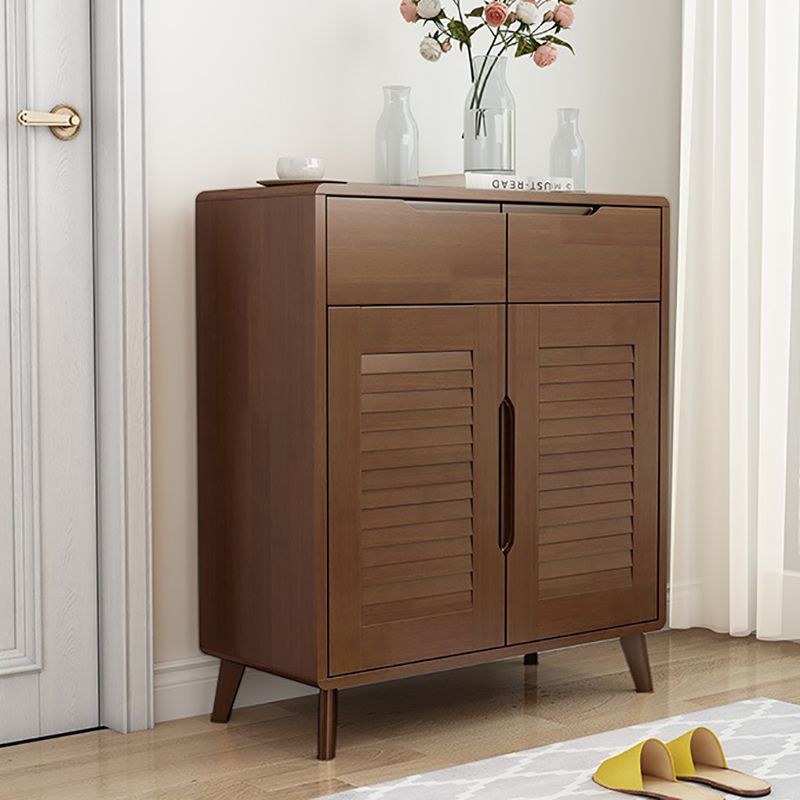 39.37" Tall Wood 2 - Door Accent Cabinet 2 - Drawer Storage Chest