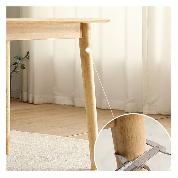 Minimalist Style Solid Wood Dining Table Set of Rectangle Shape Formal Dinette Set