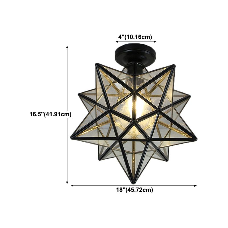 Verre géométrique Flush Mount plafonnier moderne Flush Mount Plafond Ayémorrat