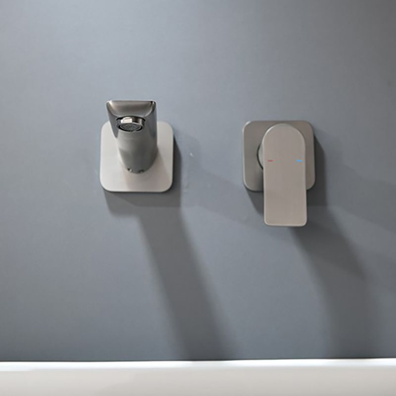 Metal Wall Mounted Bathroom Faucet Modern Widespread Sink Faucet