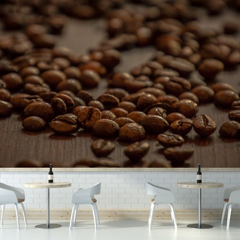 Coffee Beans Water Resistant Coffee Shop Wall Decoration, Made to Measure