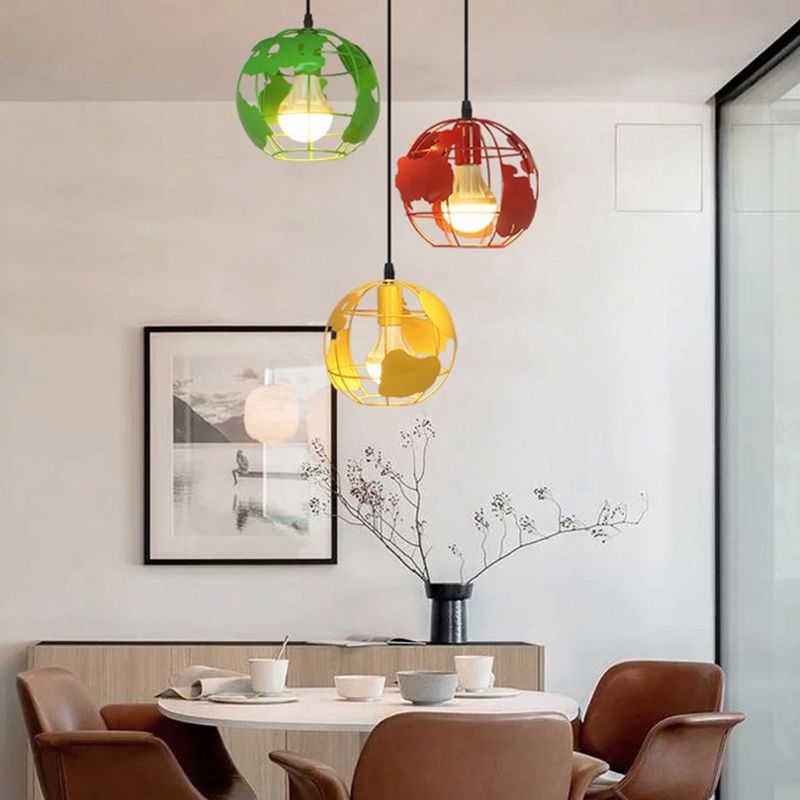 Macaron de suspension du globe Macaron 3 lumières suspendues pour salle à manger