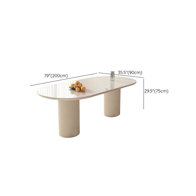 Sintered Stone Table White Dining Table for Kitchen Dining Room