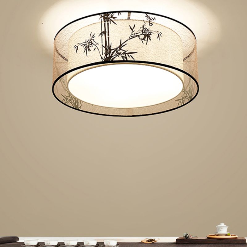 Multi Lights Ceiling Light Fabric Ceiling Mount Light for Dining Room