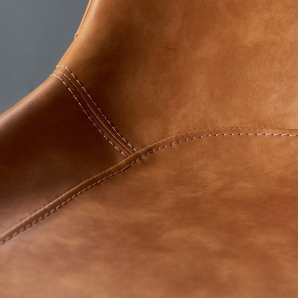 Contemporary Bar-stool PU Leather Counter Bar Stool for Kitchen with 4 Metal Legs