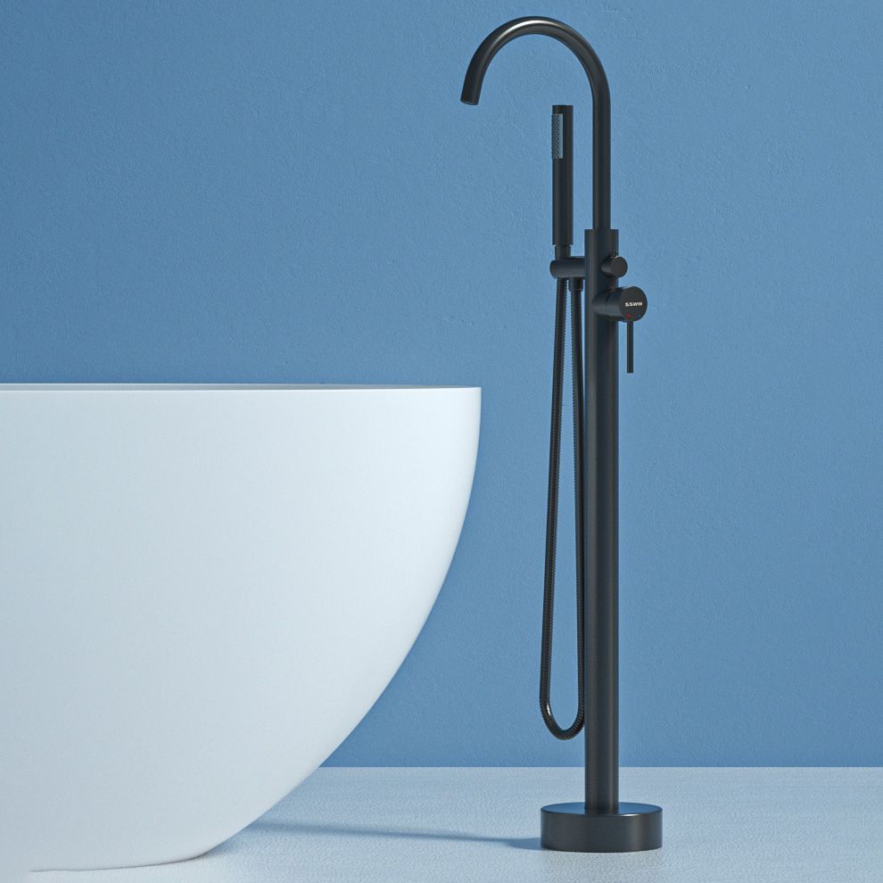 Modern Freestanding Bathtub Faucet One Handle Copper Freestanding Tub Filler Trim