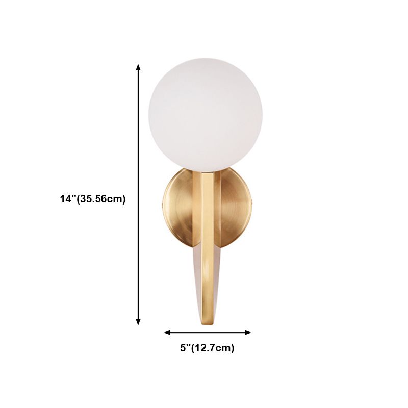 Ball Wall Sconce Lighting Modern Style Glass 1 Light Wall Mounted Light