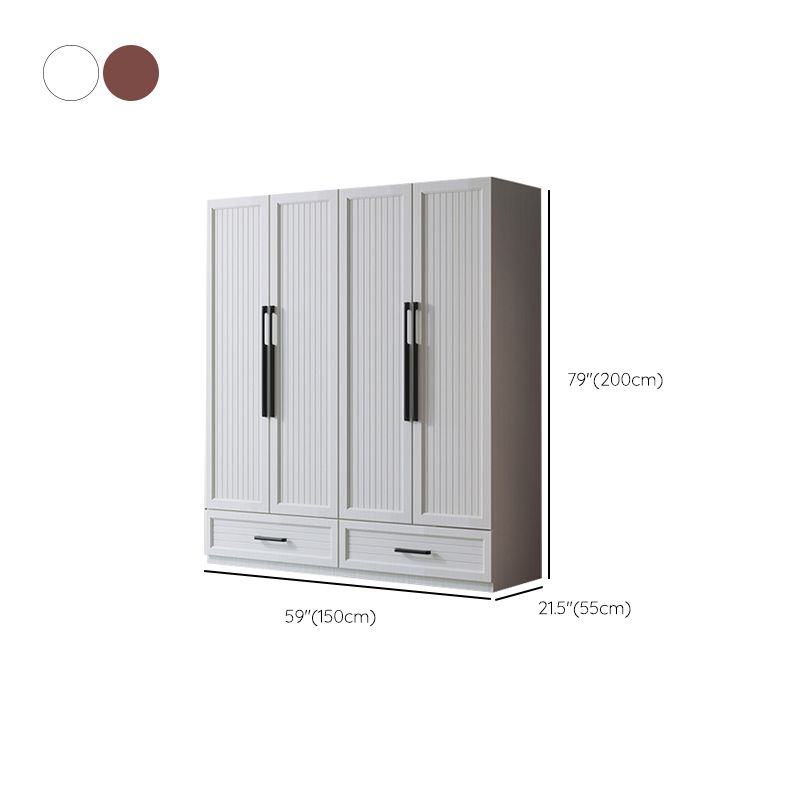 Modern Aluminum Multifunctional Wardrobe Freestanding Wardrobe with Self Close Drawers