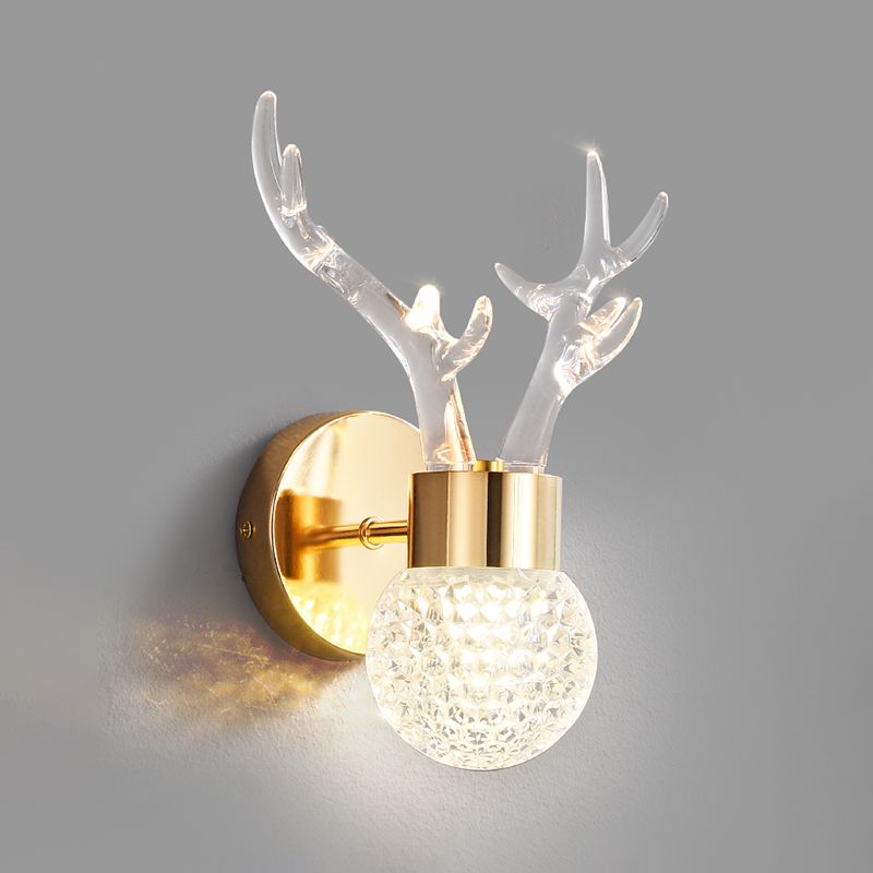 Crystal Unique Wall Sconce Modern 3 Lights Wall Mount Light Fixture in Gold