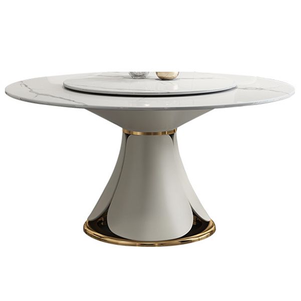 Modern Style 1/4/5/7/9 Pieces Dining Sintered Stone Dining Table Set with Metal Legs