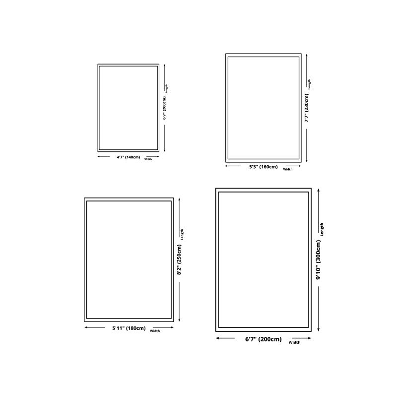 Trendy Rectangle Print Indoor Rug Polyester Carpet Non-Slip Backing Area Rug for Home Decoration