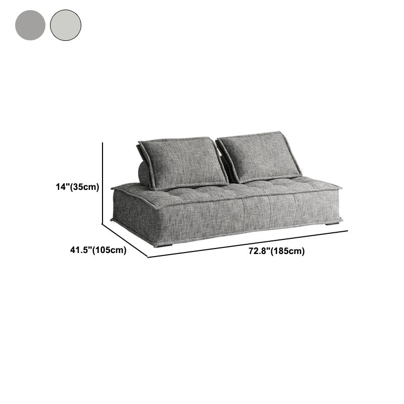 Contemporary Pillows Standard Armless Linen Stationary Seating