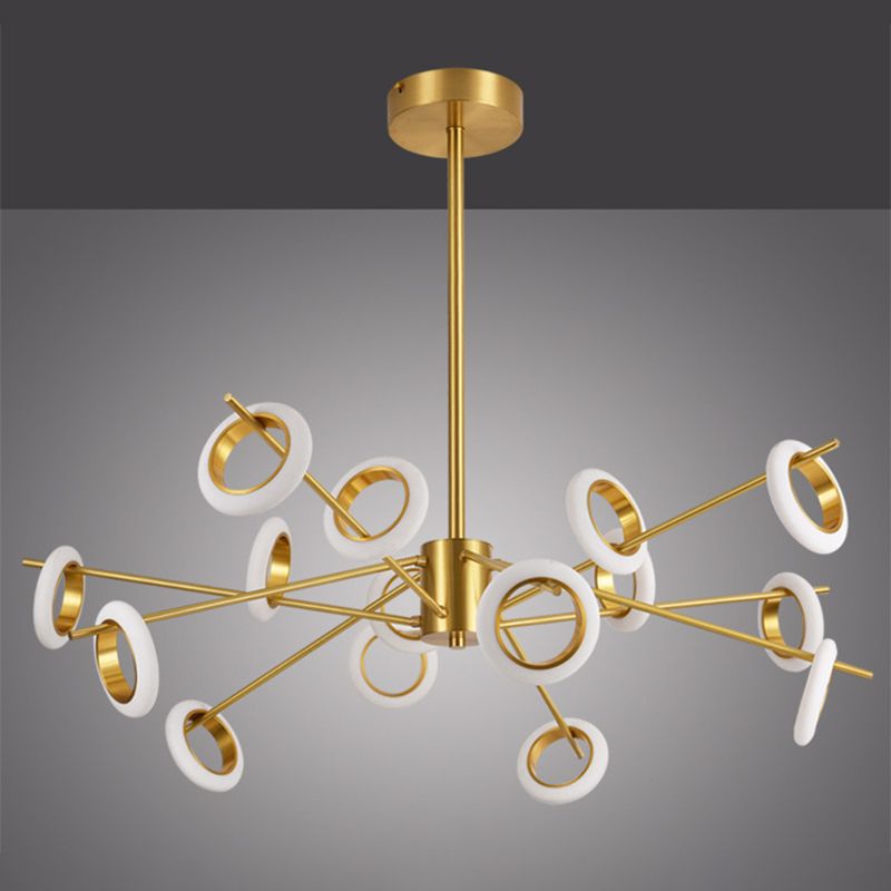 Ultra-modern Multiple Rings Chandelier Lamp Acrylic Suspension Pendant Light for Restaurant