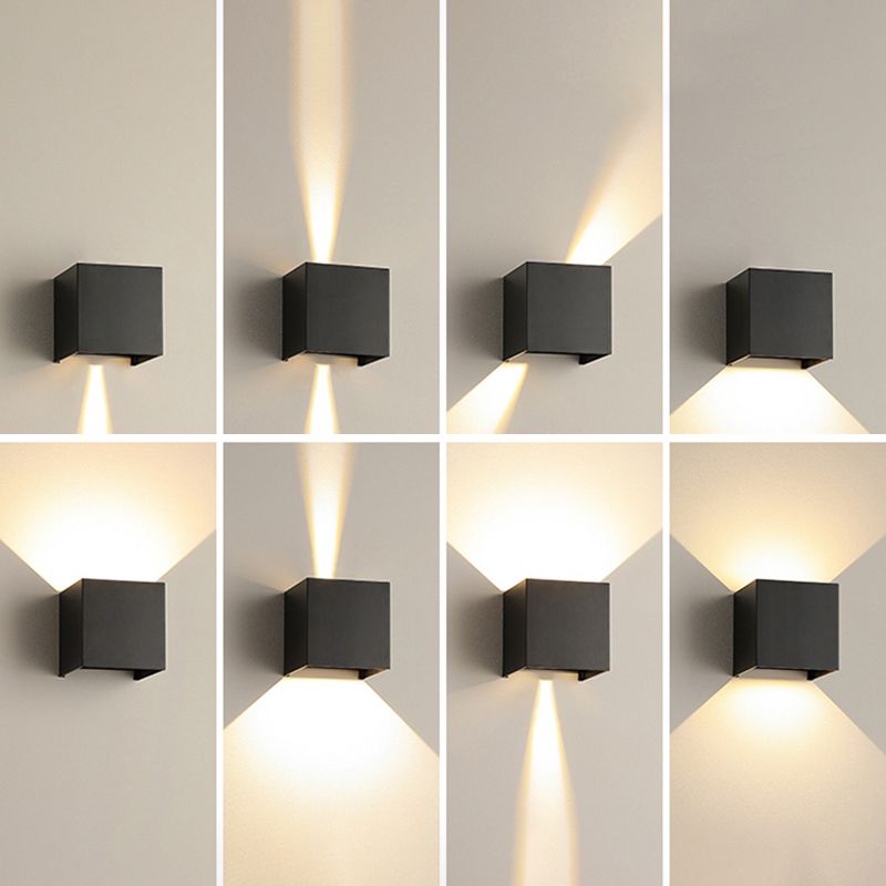 Simplicité Éclairage mural à LED Pince d'éclairage mural carré avec nuance en métal