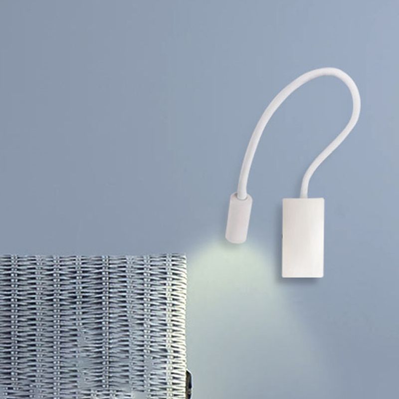 Contemporary Style Cylinder Wall Mounted Light Metal 1 Light Reading Wall Light