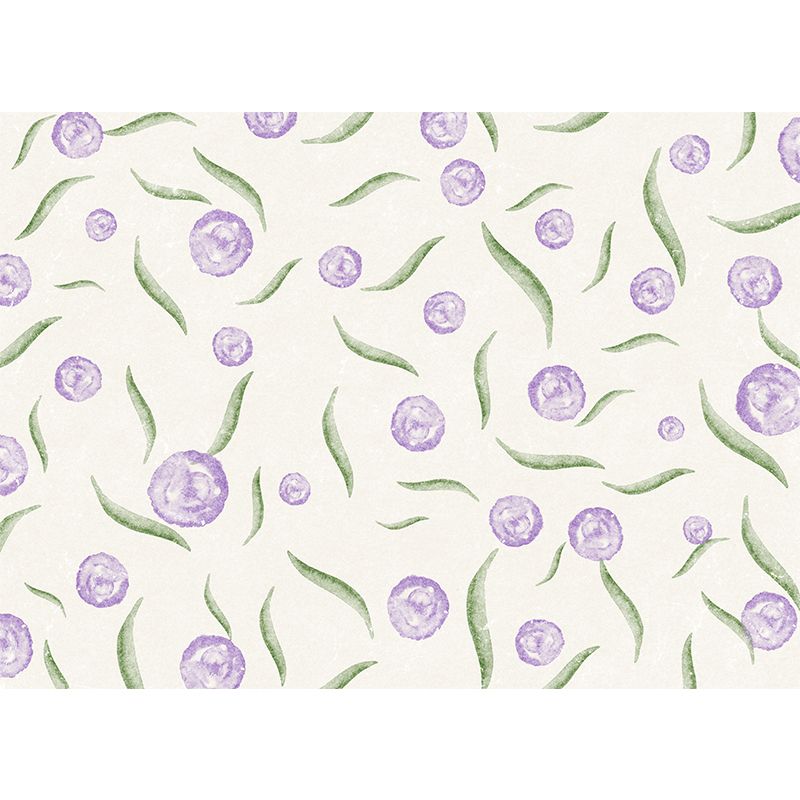 Modern Illustration Mural Wallpaper Plant Environment Friendly Bedroom Wall Mural