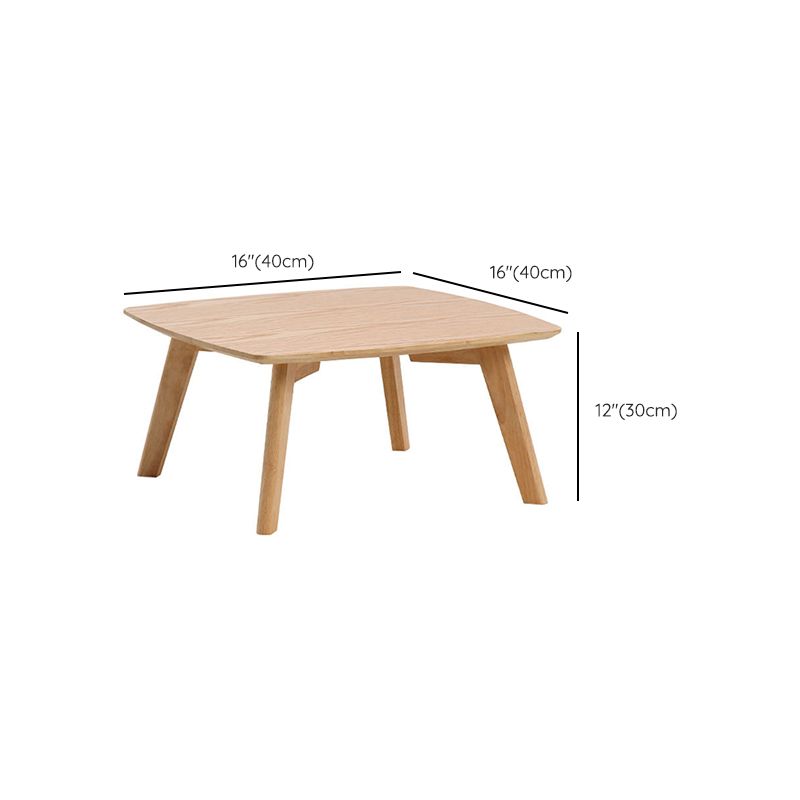 11"H Contemporary Coffee Table Solid Wood Coffee Cocktail Table