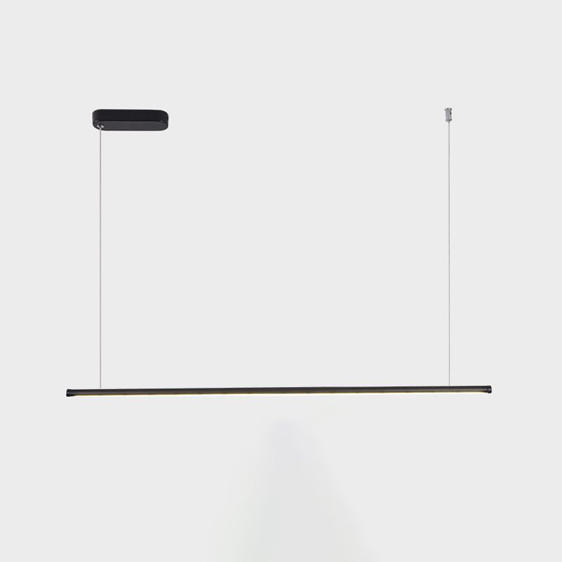 1 Light Linear Island Lightture Modernism Metal Island Pendants Lights for Office