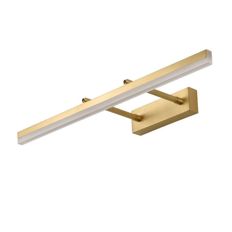 Modern Minimalist Minimalist Acrilico per vanità montate in rame Acrilico 1 Light Wall Light Freedurs