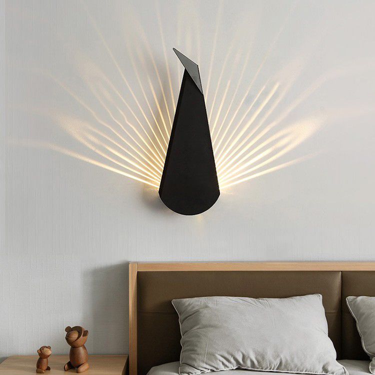 1-Light Geometric Wall Lights Modern Style Metal Wall Light Sconce