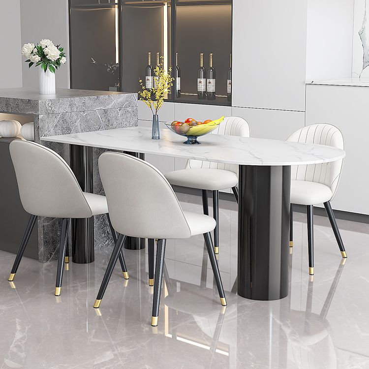 Metall moderne freie Form Esstisch Sintered Steintisch für Esszimmer und Küche
