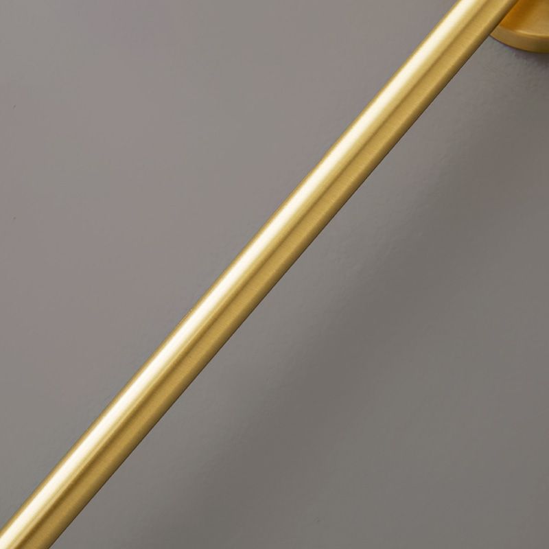 Bola Bedside Pared Lámpara colgante de vidrio 1 Cabeza Minimalista Montaje de pared Luz de luz en oro