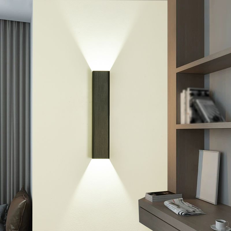 Square Shade Metal Murce Galce Modern Style 2 LICTES ÉCLAIRAGE MURD