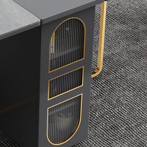Mesa de comedor de piedra sinterizada moderna mesa de comedor ovalado de 59 "para uso en el hogar