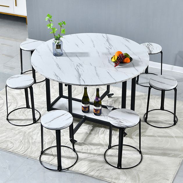 Extendable Dining Table Round Dining Table for Kitchen Dining Room