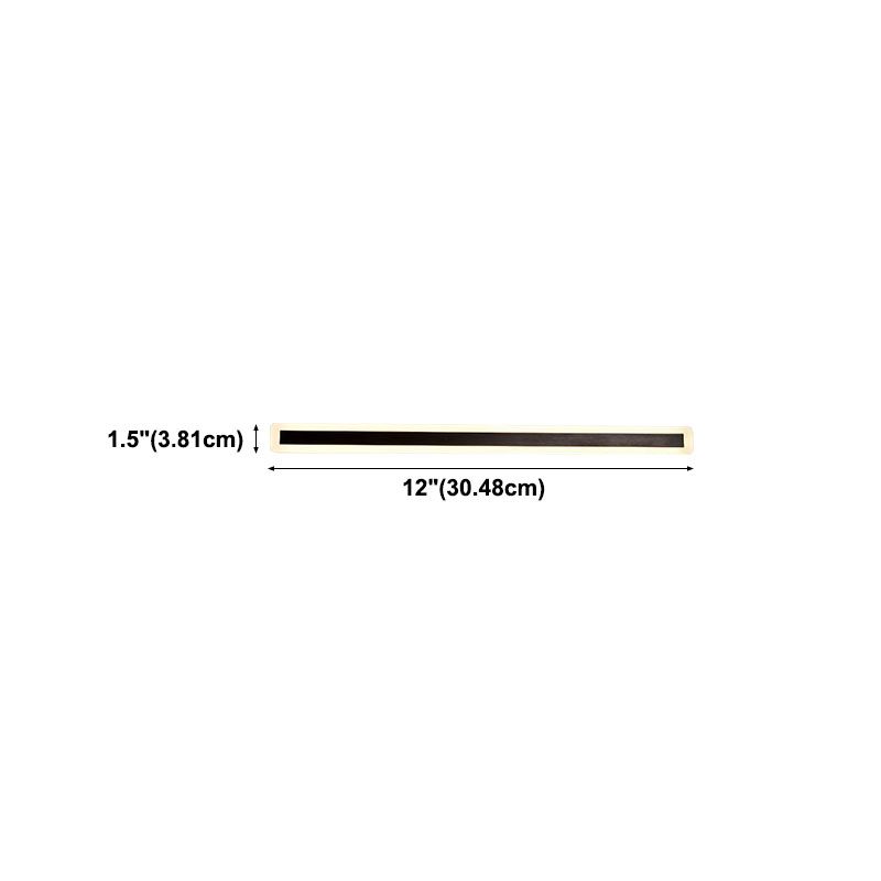 Black Linear LED Wall Light in Modern Simplicity Metal Wall Lamp for Bedroom