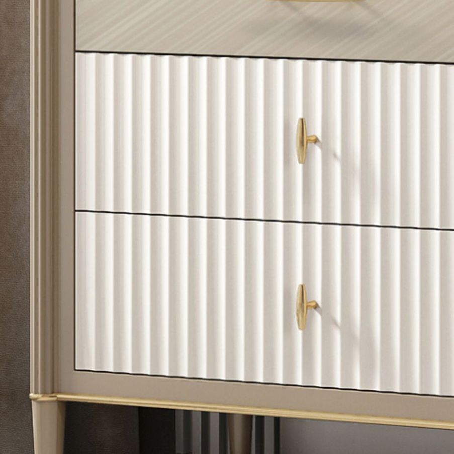 6 Drawers Dresser Classic Glam Stone Storage Chest Dresser , 15.6 Inch Width