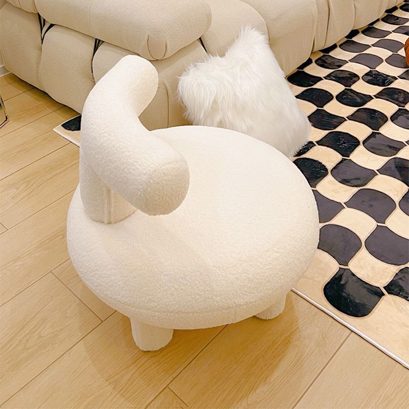 Wool Slipper Chair Modern Armless Slipper Chair for Living Room, Bedroom