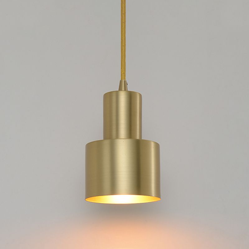 Moderne creatieve cilindrische hanglamp Koper binnenhangende lamp voor slaapkamer