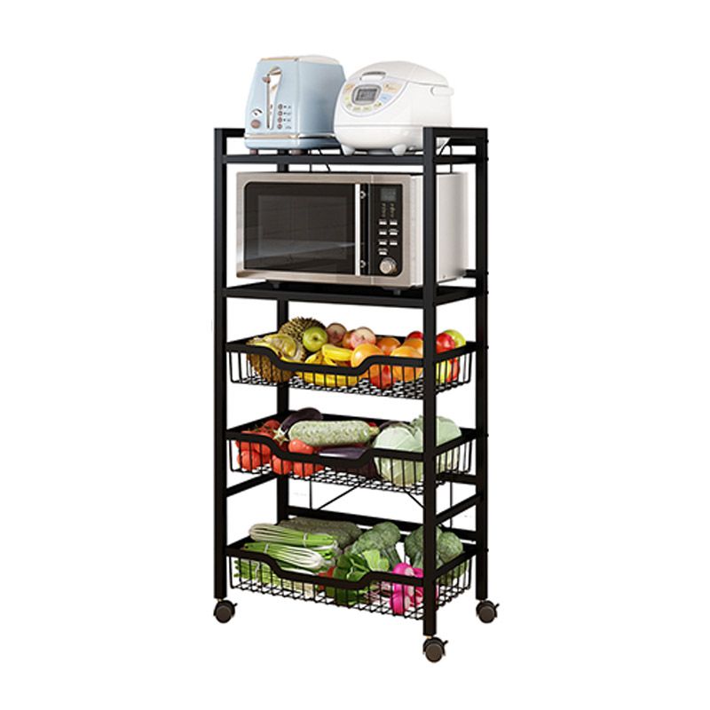Dining Room Metal Prep Table Open Storage Rectangular Prep Table