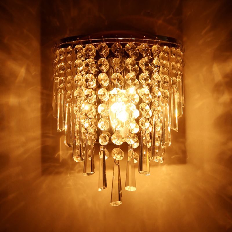 Modern Unique Shape Wall Light Sconces Crystal 1 Light Wall Lighting Fixtures
