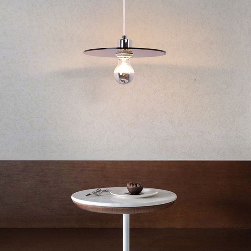 Circle Shape Hanging Lighting Modern Style Metal 1 Light Hanging Lamp for Bedside